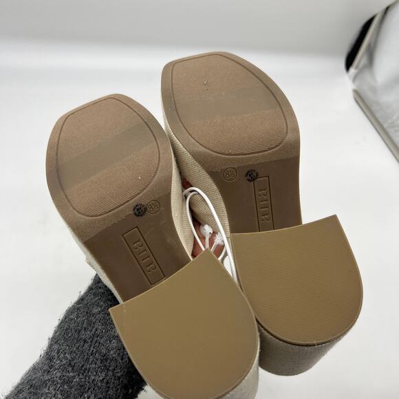 a.n.a Womens Holland Heeled Sandals Cream Platform Size 8.5M - Picture 9 of 13